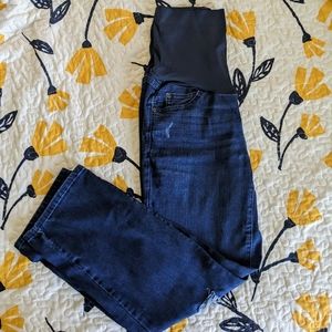 Maternity straight distressed jeans size 6L tall